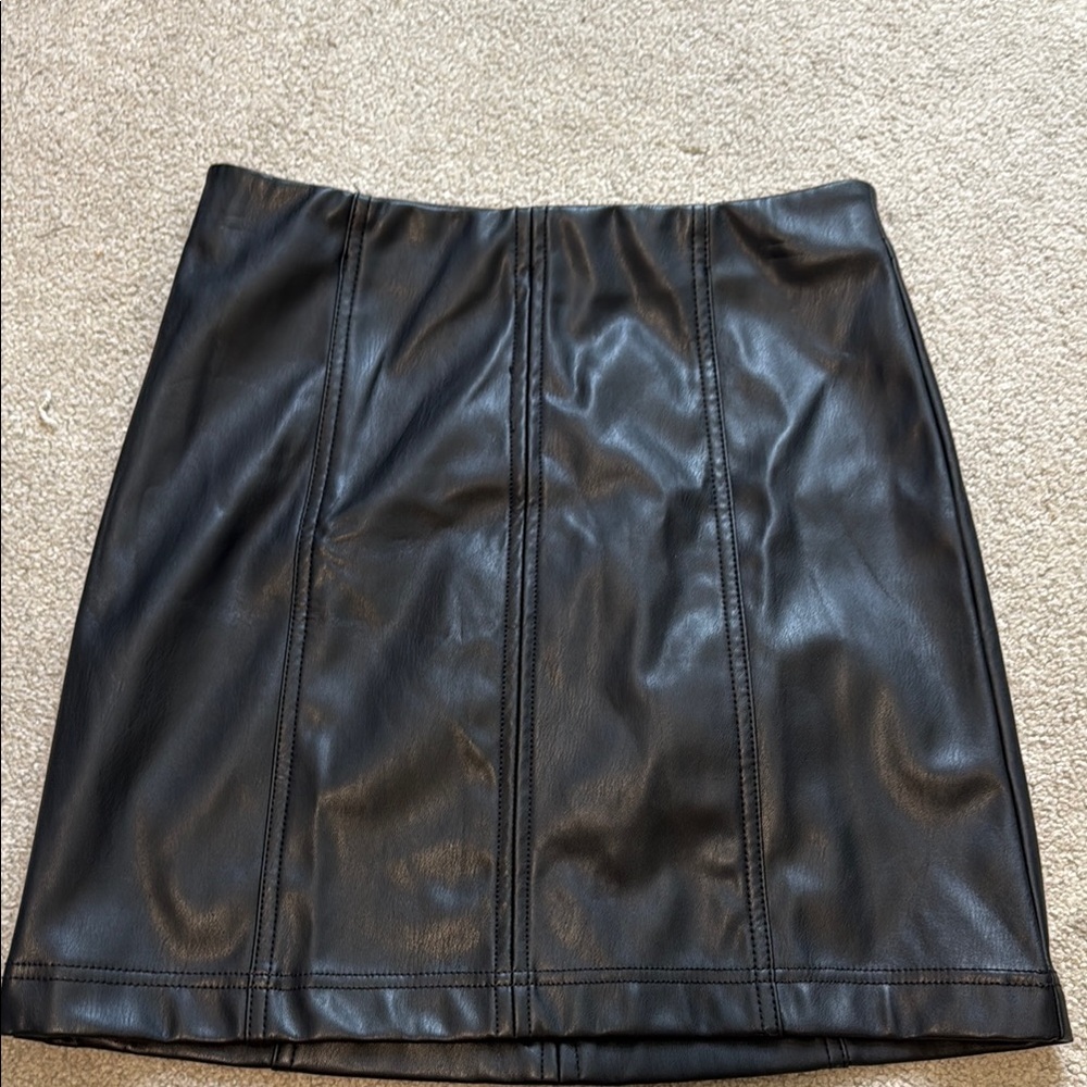 Black Leather Skirt